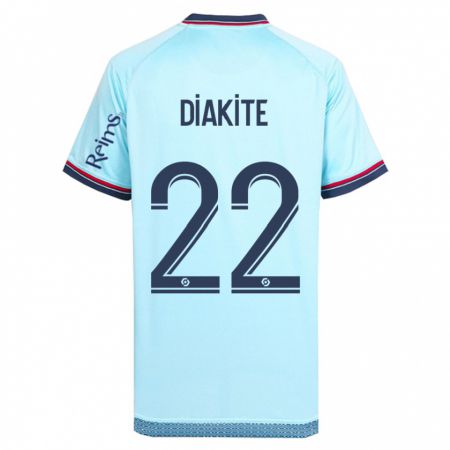 Kandiny Herren Oumar Diakité #22 Himmelblau Auswärtstrikot Trikot 2023/24 T-Shirt
