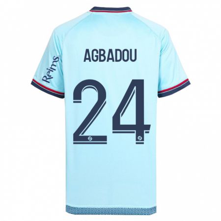 Kandiny Herren Emmanuel Agbadou #24 Himmelblau Auswärtstrikot Trikot 2023/24 T-Shirt