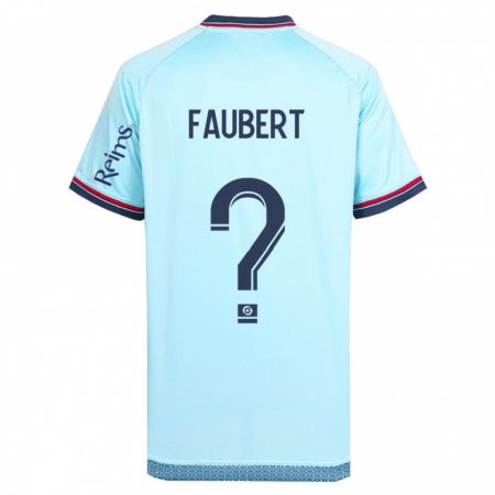 Kandiny Herren Noam Faubert #0 Himmelblau Auswärtstrikot Trikot 2023/24 T-Shirt