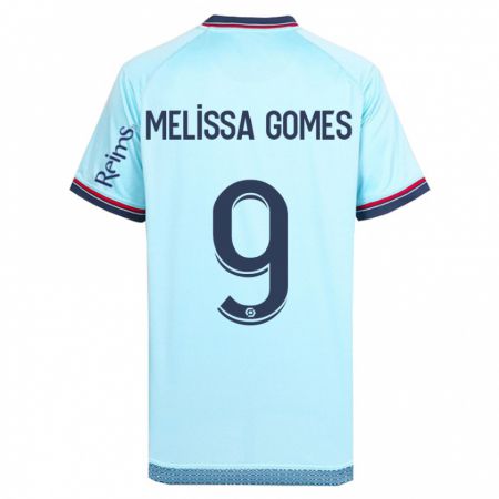 Kandiny Herren Melissa Ferreira Gomes #9 Himmelblau Auswärtstrikot Trikot 2023/24 T-Shirt