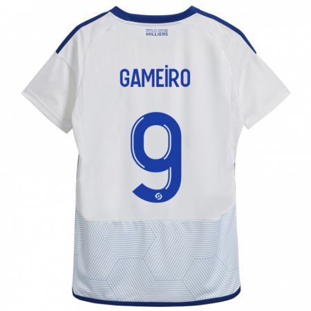 Kandiny Herren Kévin Gameiro #9 Weiß Auswärtstrikot Trikot 2023/24 T-Shirt