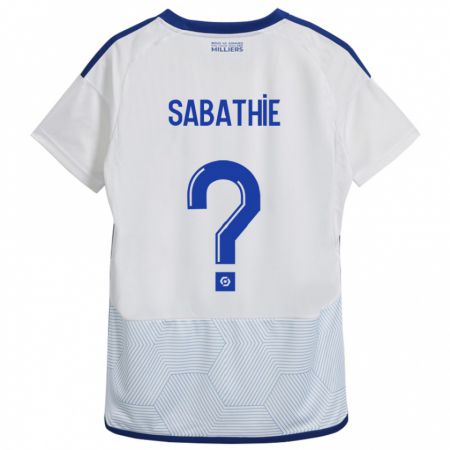 Kandiny Herren Gabin Sabathié #0 Weiß Auswärtstrikot Trikot 2023/24 T-Shirt