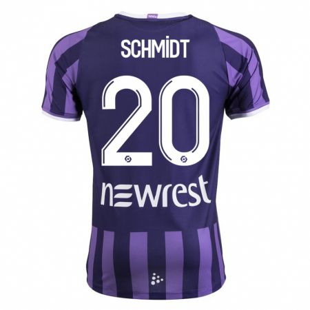 Kandiny Herren Niklas Schmidt #20 Lila Auswärtstrikot Trikot 2023/24 T-Shirt