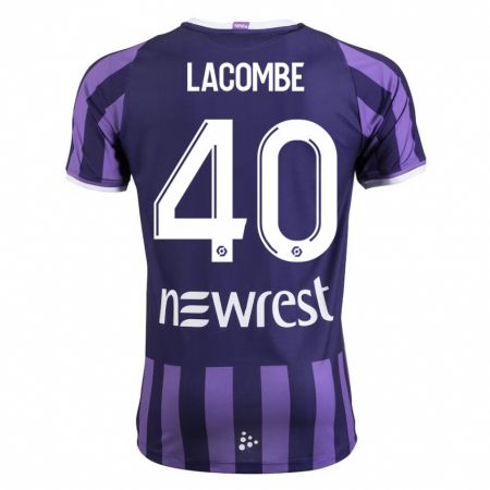 Kandiny Herren Justin Lacombe #40 Lila Auswärtstrikot Trikot 2023/24 T-Shirt