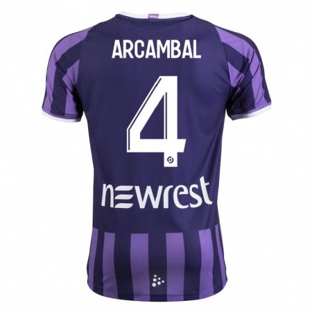 Kandiny Herren Anais Arcambal #4 Lila Auswärtstrikot Trikot 2023/24 T-Shirt