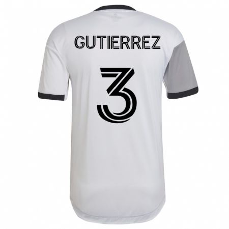 Kandiny Herren Cristián Gutiérrez #3 Weiß Auswärtstrikot Trikot 2023/24 T-Shirt