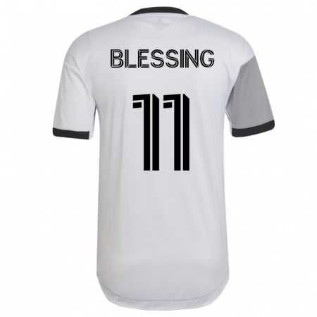 Kandiny Herren Latif Blessing #11 Weiß Auswärtstrikot Trikot 2023/24 T-Shirt