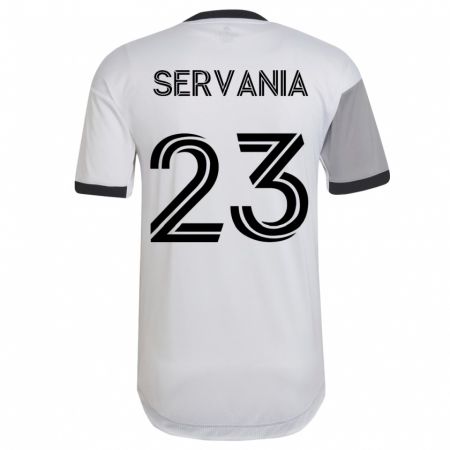 Kandiny Herren Brandon Servania #23 Weiß Auswärtstrikot Trikot 2023/24 T-Shirt