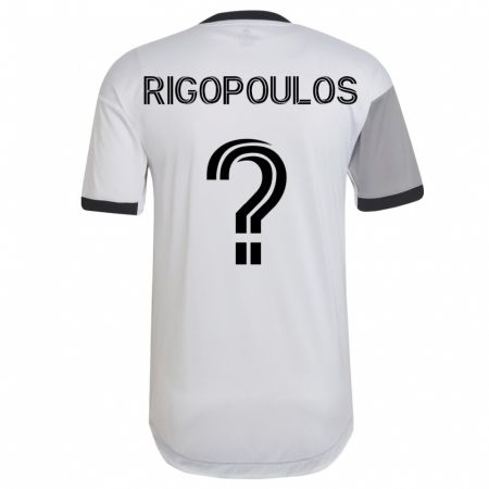 Kandiny Herren Theo Rigopoulos #0 Weiß Auswärtstrikot Trikot 2023/24 T-Shirt