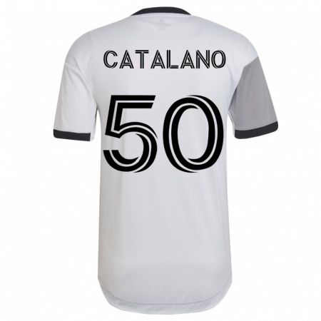 Kandiny Herren Gianluca Catalano #50 Weiß Auswärtstrikot Trikot 2023/24 T-Shirt
