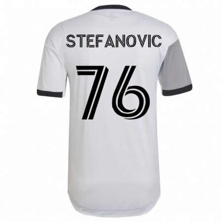 Kandiny Herren Lazar Stefanovic #76 Weiß Auswärtstrikot Trikot 2023/24 T-Shirt