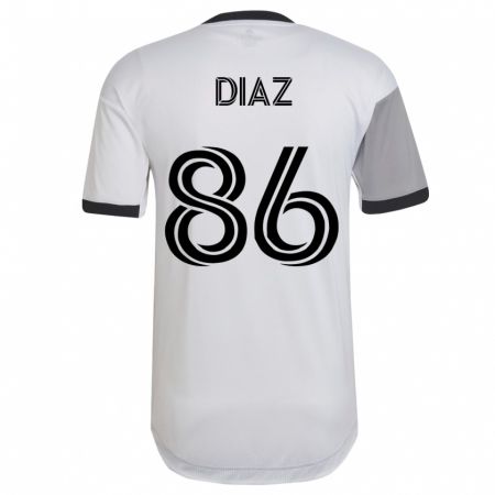 Kandiny Herren Alec Díaz #86 Weiß Auswärtstrikot Trikot 2023/24 T-Shirt