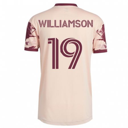 Kandiny Herren Eryk Williamson #19 Cremefarben Auswärtstrikot Trikot 2023/24 T-Shirt