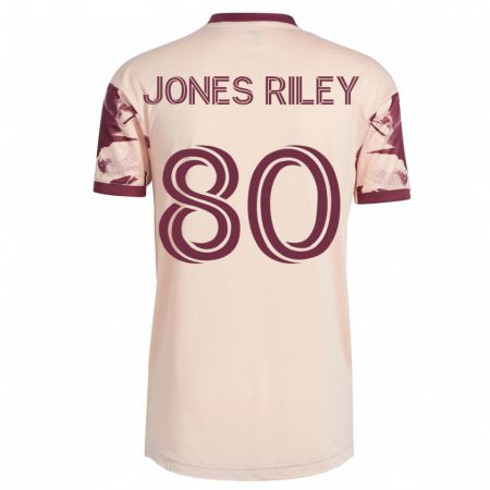 Kandiny Herren Jaden Jones-Riley #80 Cremefarben Auswärtstrikot Trikot 2023/24 T-Shirt