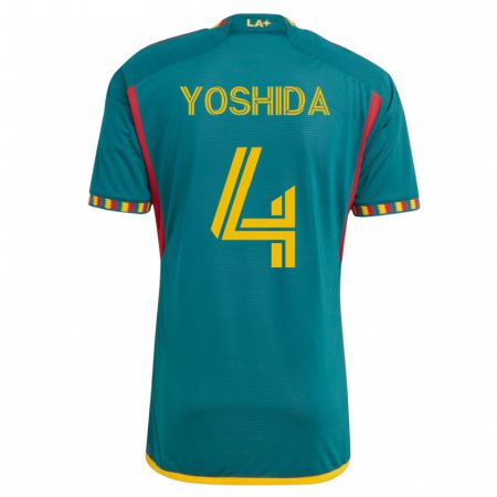Kandiny Herren Maya Yoshida #4 Grün Auswärtstrikot Trikot 2023/24 T-Shirt