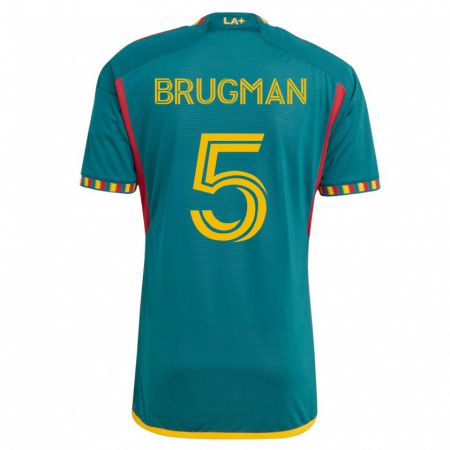 Kandiny Herren Gastón Brugman #5 Grün Auswärtstrikot Trikot 2023/24 T-Shirt