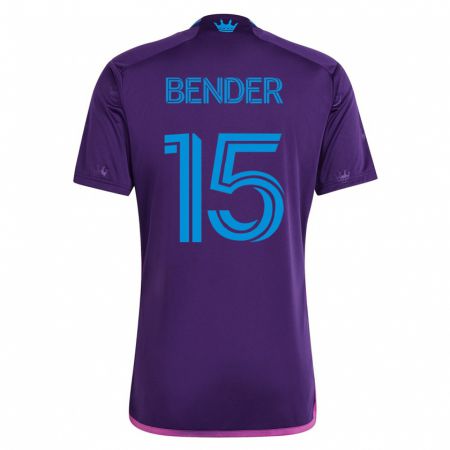 Kandiny Herren Ben Bender #15 Violett Auswärtstrikot Trikot 2023/24 T-Shirt