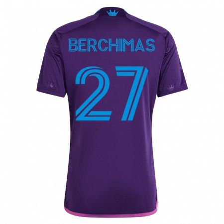 Kandiny Herren Nimfasha Berchimas #27 Violett Auswärtstrikot Trikot 2023/24 T-Shirt