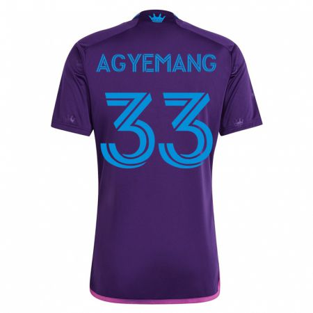 Kandiny Herren Patrick Agyemang #33 Violett Auswärtstrikot Trikot 2023/24 T-Shirt