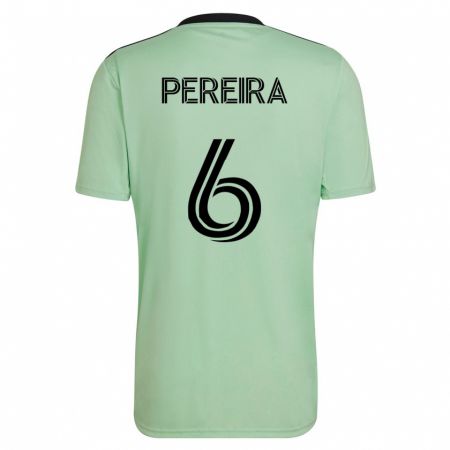 Kandiny Herren Daniel Pereira #6 Hellgrün Auswärtstrikot Trikot 2023/24 T-Shirt