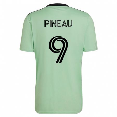 Kandiny Herren Sebastien Pineau #9 Hellgrün Auswärtstrikot Trikot 2023/24 T-Shirt