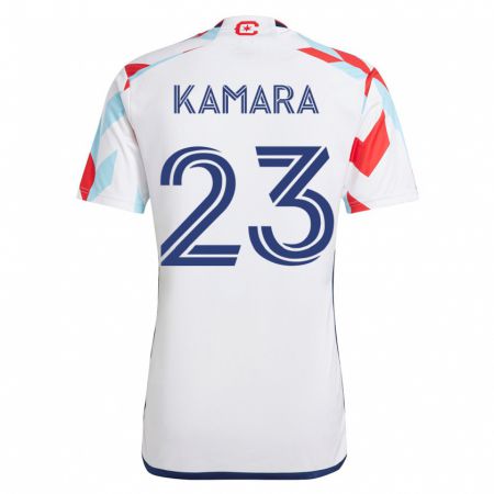 Kandiny Herren Kei Kamara #23 Weiß Blau Auswärtstrikot Trikot 2023/24 T-Shirt