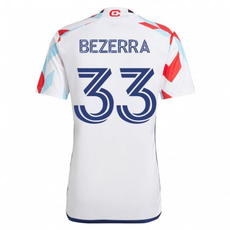 Kandiny Herren Victor Bezerra #33 Weiß Blau Auswärtstrikot Trikot 2023/24 T-Shirt