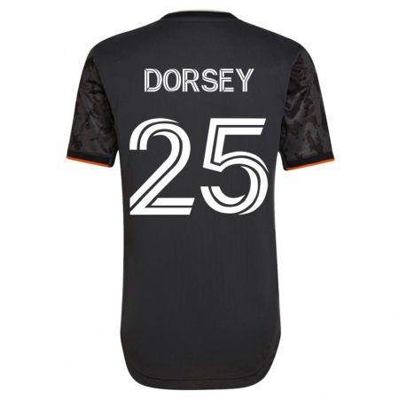 Kandiny Herren Griffin Dorsey #25 Schwarz Auswärtstrikot Trikot 2023/24 T-Shirt