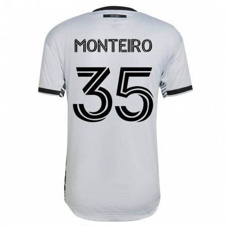 Kandiny Herren Jamiro Monteiro #35 Weiß Auswärtstrikot Trikot 2023/24 T-Shirt