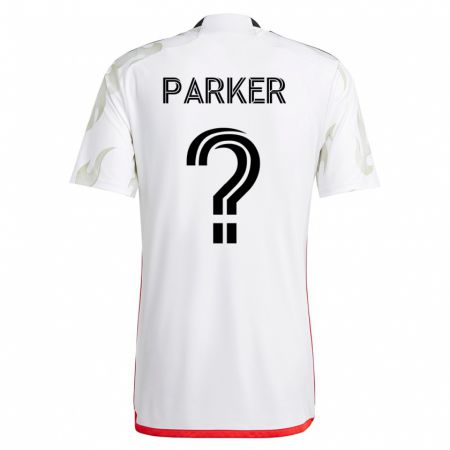 Kandiny Herren Isaiah Parker #0 Weiß Auswärtstrikot Trikot 2023/24 T-Shirt