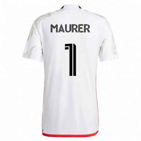 Kandiny Herren Jimmy Maurer #1 Weiß Auswärtstrikot Trikot 2023/24 T-Shirt