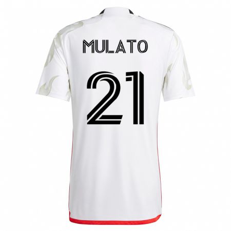 Kandiny Herren José Mulato #21 Weiß Auswärtstrikot Trikot 2023/24 T-Shirt