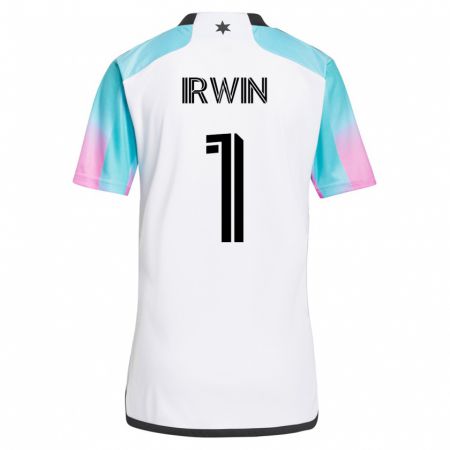 Kandiny Herren Clint Irwin #1 Weiß Auswärtstrikot Trikot 2023/24 T-Shirt