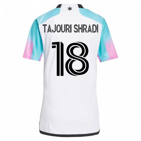 Kandiny Herren Ismael Tajouri-Shradi #18 Weiß Auswärtstrikot Trikot 2023/24 T-Shirt