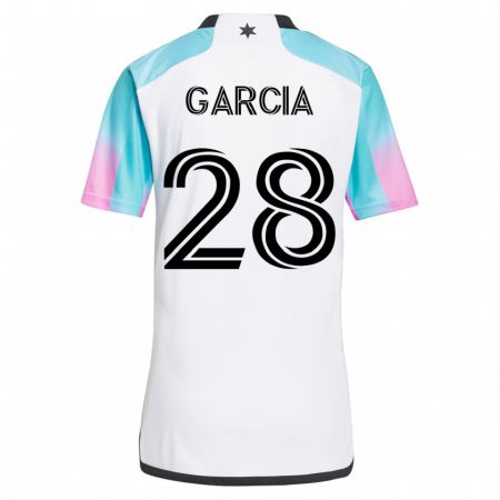 Kandiny Herren Mender García #28 Weiß Auswärtstrikot Trikot 2023/24 T-Shirt