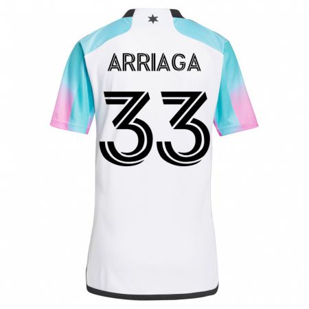 Kandiny Herren Kervin Arriaga #33 Weiß Auswärtstrikot Trikot 2023/24 T-Shirt