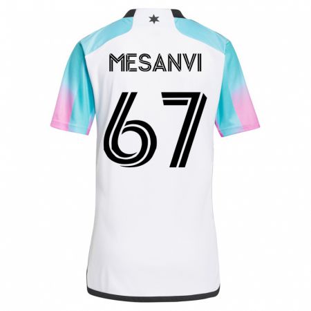 Kandiny Herren Loïc Mesanvi #67 Weiß Auswärtstrikot Trikot 2023/24 T-Shirt