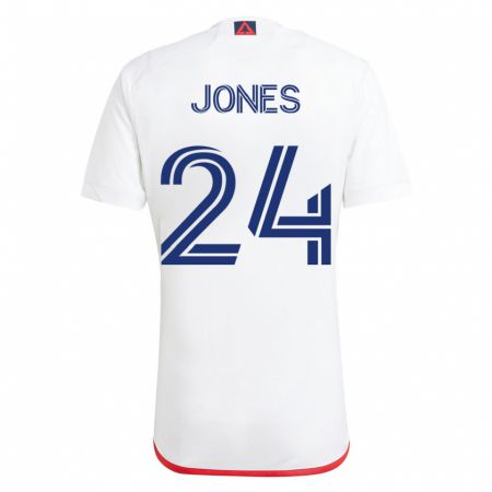 Kandiny Herren Dejuan Jones #24 Weiß Rot Auswärtstrikot Trikot 2023/24 T-Shirt