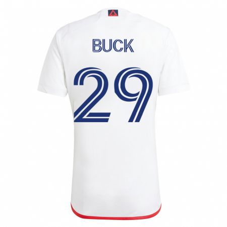 Kandiny Herren Noel Buck #29 Weiß Rot Auswärtstrikot Trikot 2023/24 T-Shirt