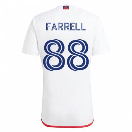 Kandiny Herren Andrew Farrell #88 Weiß Rot Auswärtstrikot Trikot 2023/24 T-Shirt