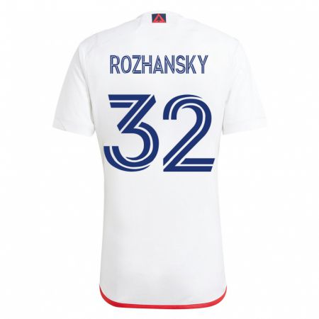 Kandiny Herren Jake Rozhansky #32 Weiß Rot Auswärtstrikot Trikot 2023/24 T-Shirt