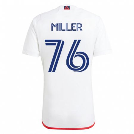Kandiny Herren Peyton Miller #76 Weiß Rot Auswärtstrikot Trikot 2023/24 T-Shirt