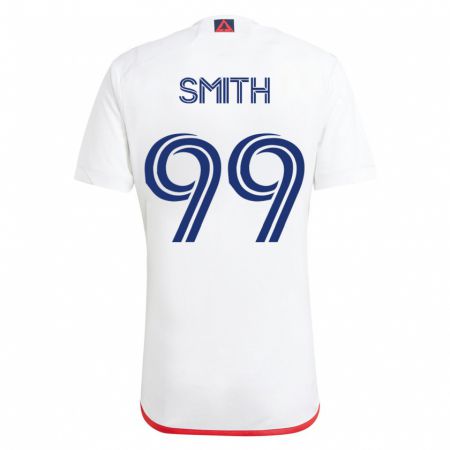 Kandiny Herren Jordan Adebayo-Smith #99 Weiß Rot Auswärtstrikot Trikot 2023/24 T-Shirt