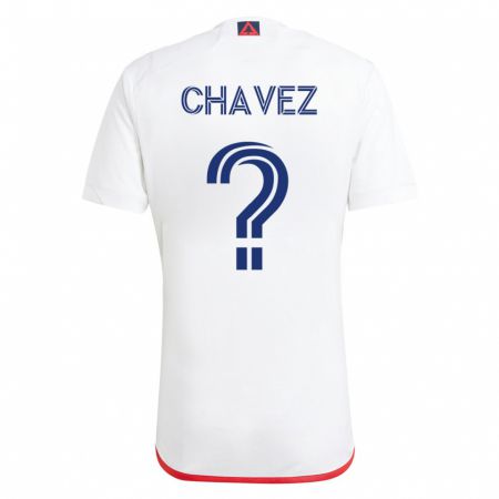 Kandiny Herren Gabriel Chávez #0 Weiß Rot Auswärtstrikot Trikot 2023/24 T-Shirt