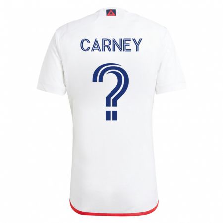 Kandiny Herren Ryan Carney #0 Weiß Rot Auswärtstrikot Trikot 2023/24 T-Shirt