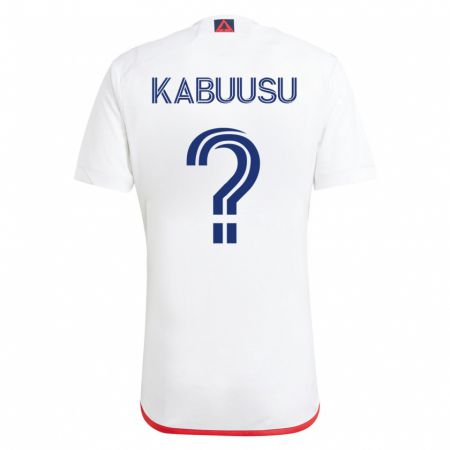 Kandiny Herren Jamie Kabuusu #0 Weiß Rot Auswärtstrikot Trikot 2023/24 T-Shirt