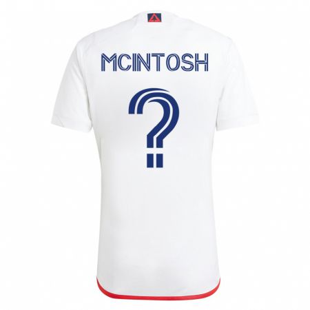 Kandiny Herren Damario Mcintosh #0 Weiß Rot Auswärtstrikot Trikot 2023/24 T-Shirt