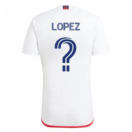 Kandiny Herren Darwin Lopez #0 Weiß Rot Auswärtstrikot Trikot 2023/24 T-Shirt