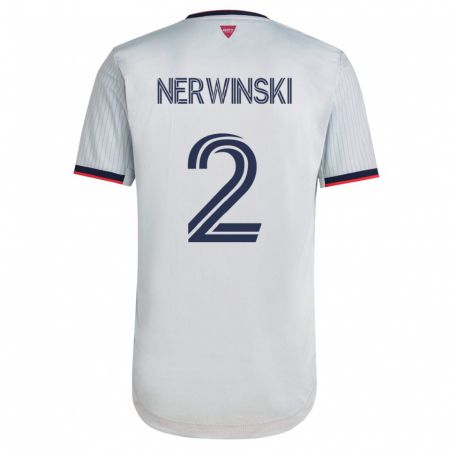 Kandiny Herren Jake Nerwinski #2 Weiß Auswärtstrikot Trikot 2023/24 T-Shirt