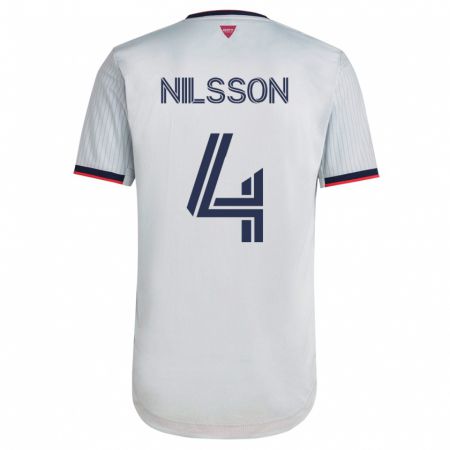 Kandiny Herren Joakim Nilsson #4 Weiß Auswärtstrikot Trikot 2023/24 T-Shirt